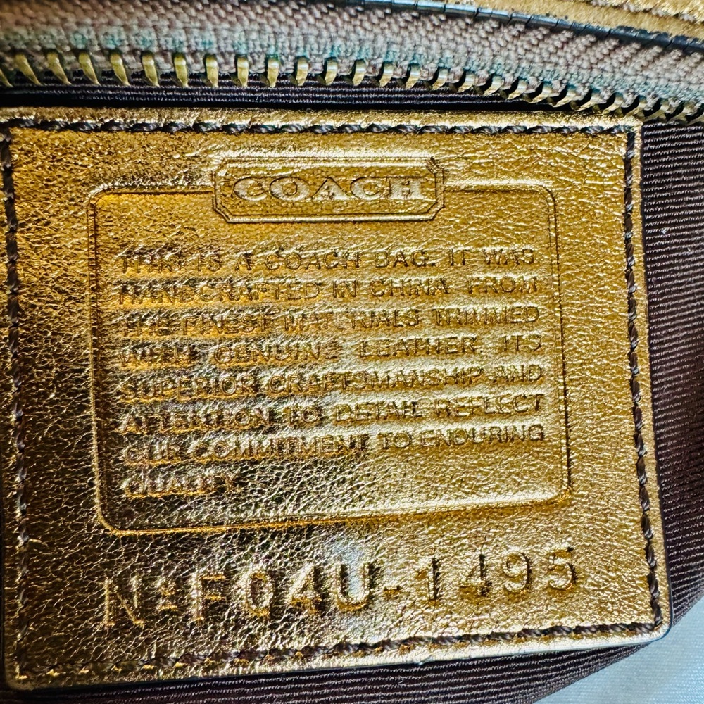 Coach Legacy 2004 Special Edition Bag with Metallic Gold and Brown Signature - Picture 13 of 14